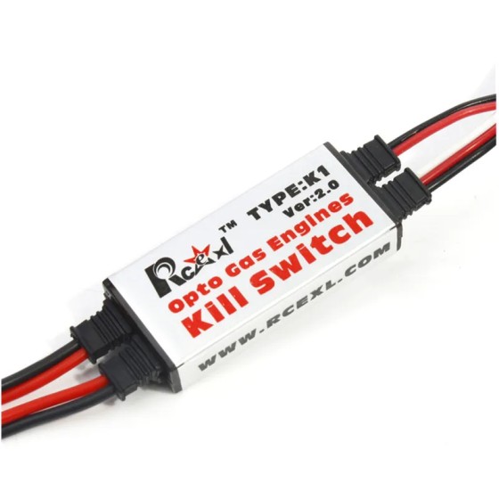 Nouvelles Rcexl Opto Gas Engines Remote Kill Switch V2.0 pour modèle d'avion à essence RC